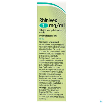 Rhinivex 1mg/ml spray nasal sol 10ml