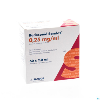 Budesonid sandoz 0,25mg/ml susp neb amp 60