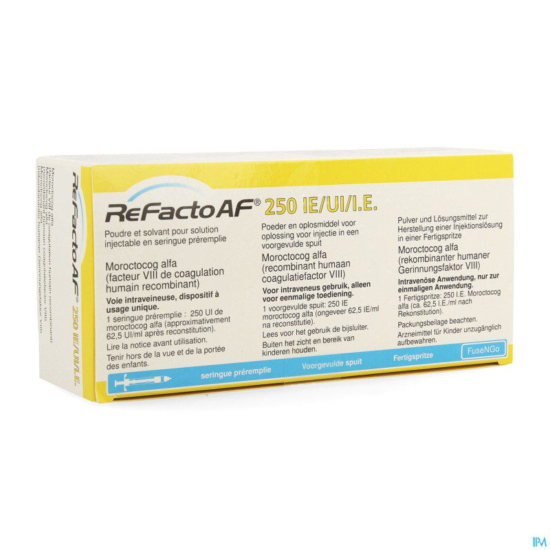 Refacto af  250ui pdr+solv sol inj ser prerempl. 1