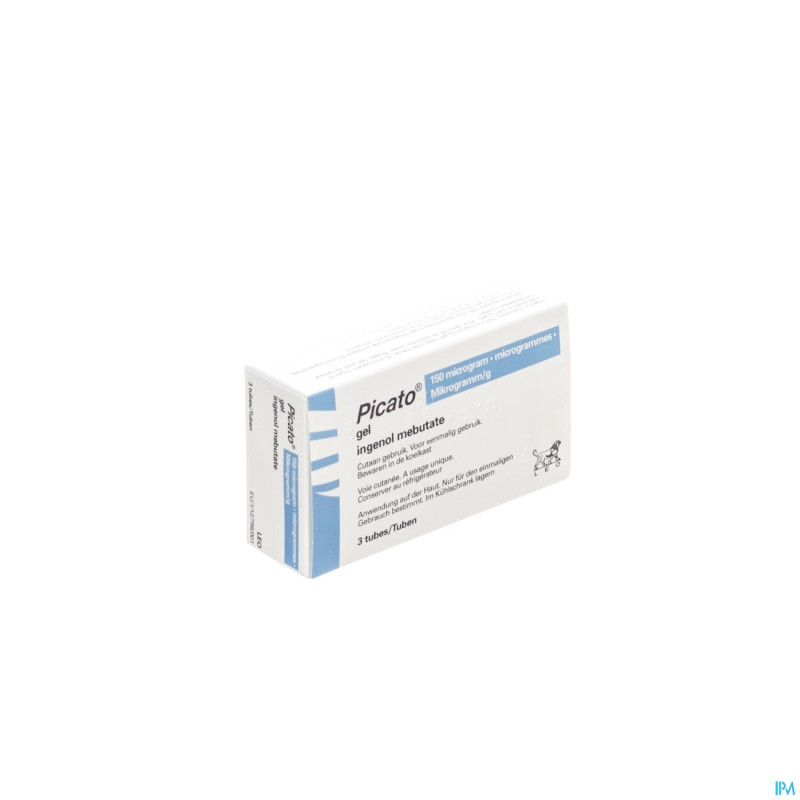 Picato 150 mcg gel 3 tubes gel 0,47 g
