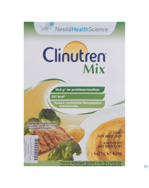 Clinutren mix veau-broccoli nf    sach 6x75g