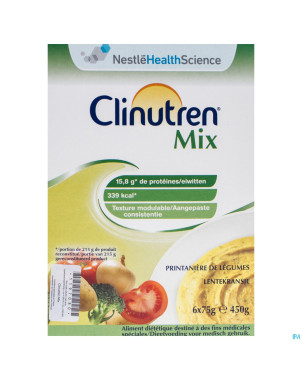 Clinutren mix printanire legumes nf    sach 6x75g