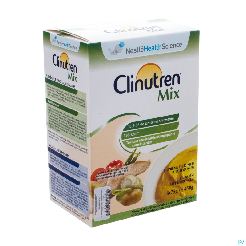 Clinutren mix dinde-legumes nf    sach 6x75g