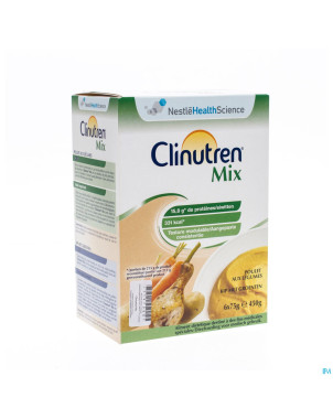 Clinutren mix poulet-legumes nf    sach 6x75g