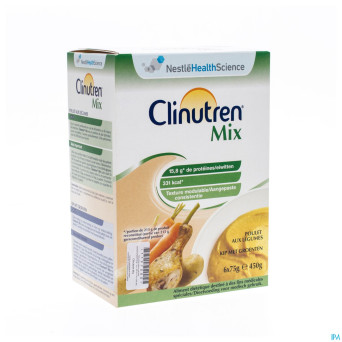 Clinutren mix poulet-legumes nf    sach 6x75g