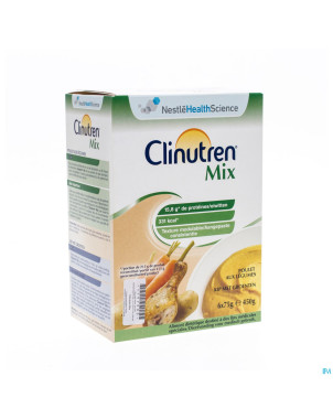 Clinutren mix poulet-legumes nf    sach 6x75g