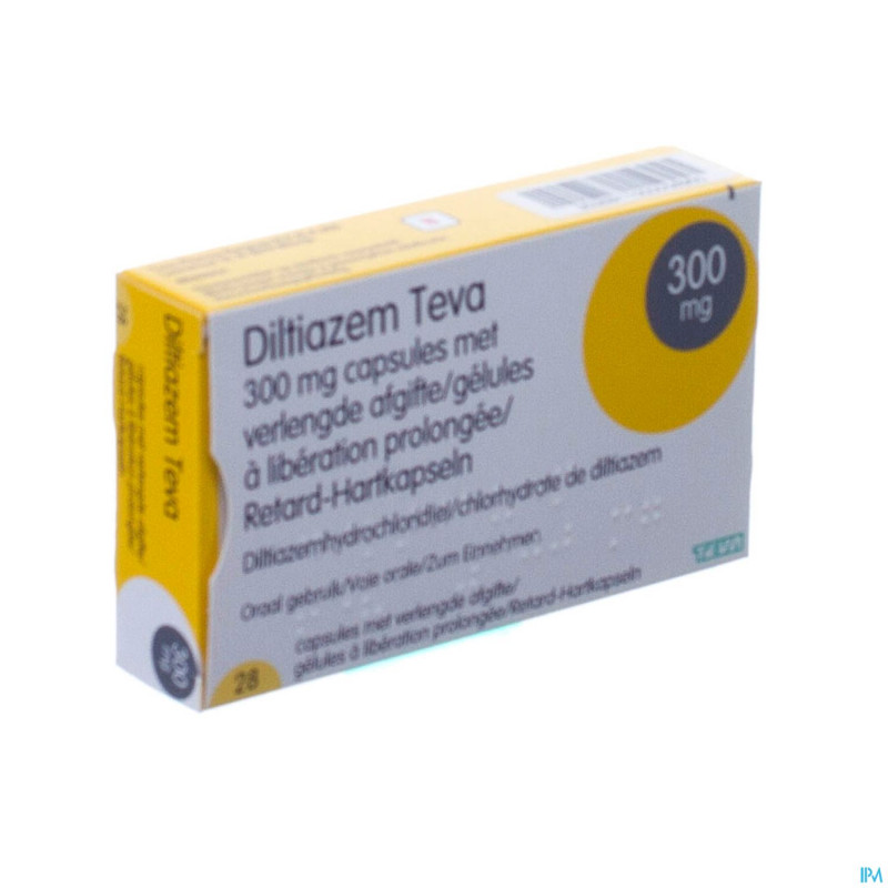 Diltiazem teva 300mg caps  28x300mg