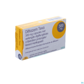 Diltiazem teva 300mg caps  28x300mg