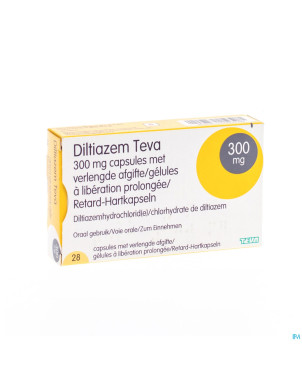 Diltiazem teva 300mg caps  28x300mg