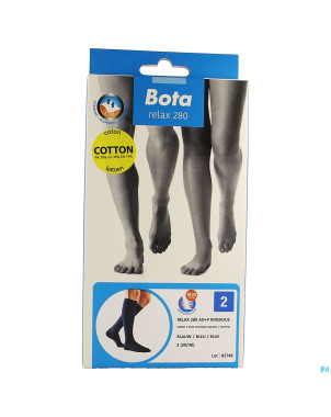 Bota relax 280 coton bas jarret blue n2