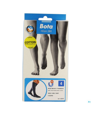 Bota relax 280 coton bas jarret gris n4