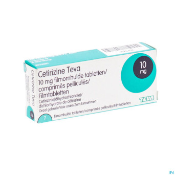 Cetirizine teva 10 mg comp pell   7