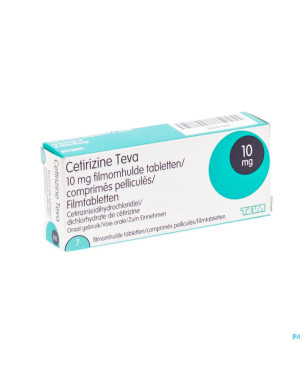 Cetirizine teva 10 mg comp pell   7