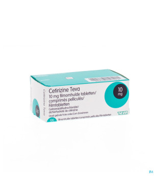 Cetirizine teva 10 mg comp pell 100