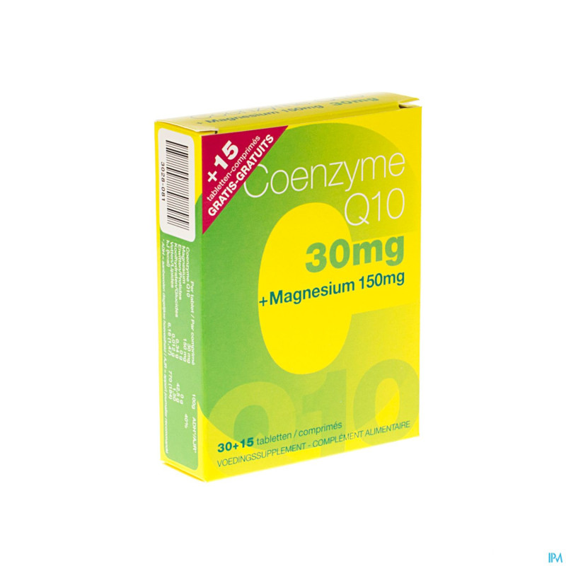 Coenzyme q10+mg 30 tabl+15 tabl grat. 5877 revogan