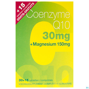 Coenzyme q10+mg 30 tabl+15 tabl grat. 5877 revogan