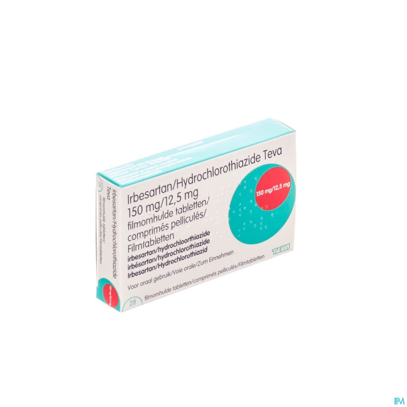Irbesartan hct teva 150 mg/12,5 mg comp pell 28