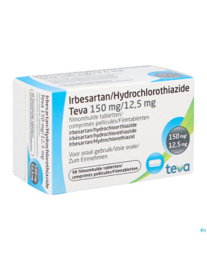 Irbesartan hct teva 150 mg/12,5 mg comp pell 98