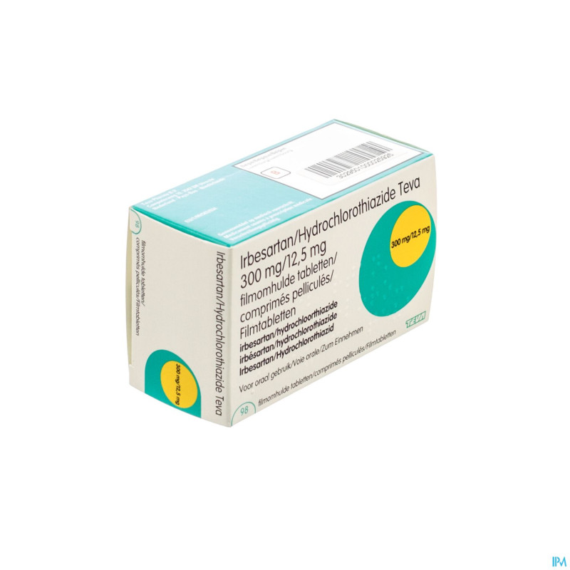Irbesartan hct teva 300 mg/12,5 mg comp pell 98