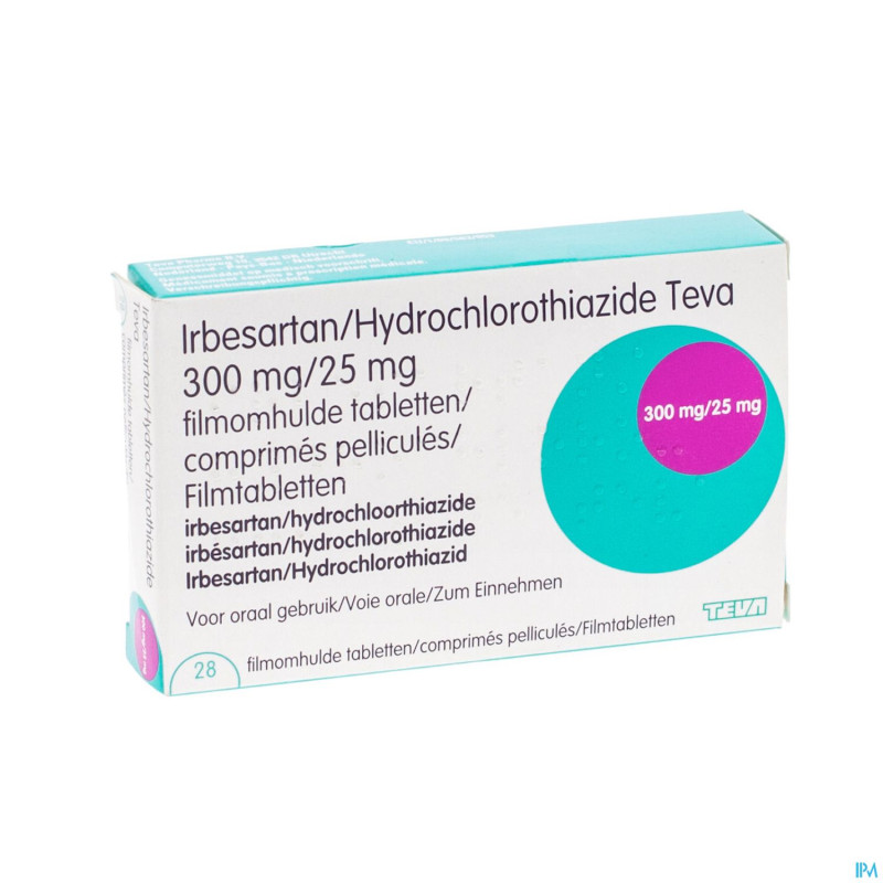 Irbesartan hct teva 300 mg/25,0 mg comp pell 28