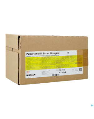 Paracetamol braun 10mg/ml sol inf fl inj 10  50ml