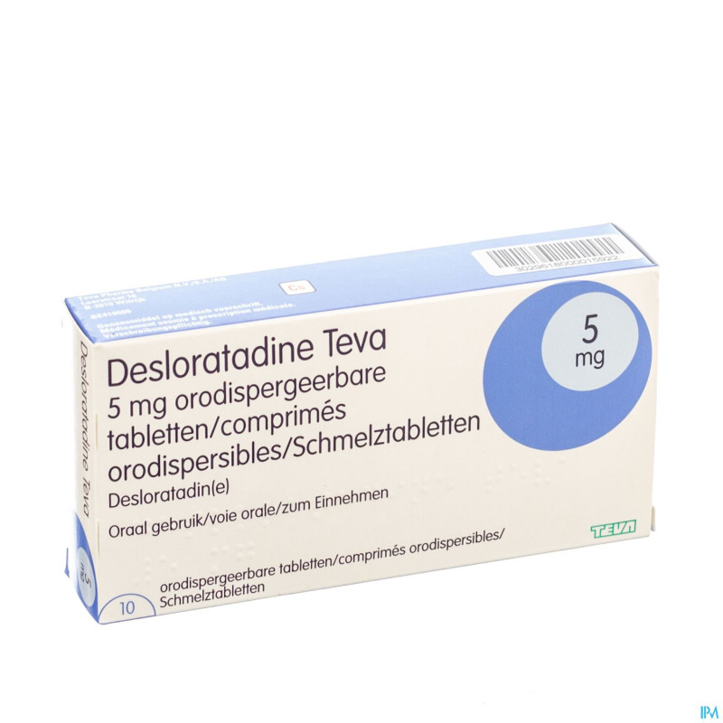 Desloratadine teva  5 mg comp orodisp  10 x  5 mg