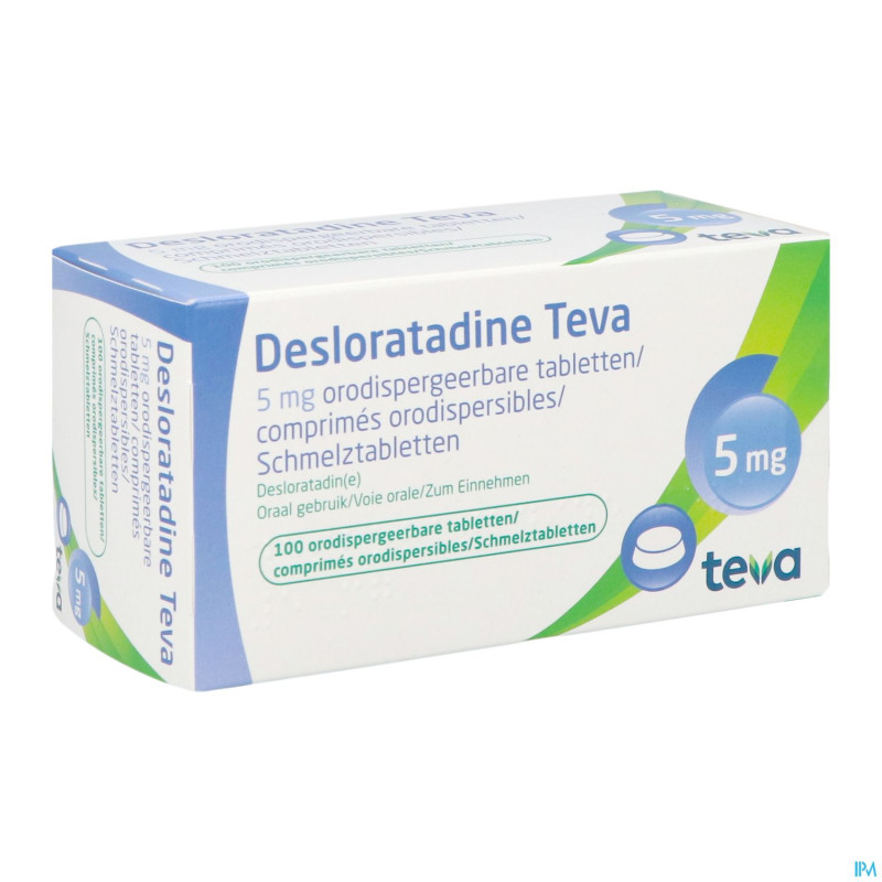Desloratadine teva  5 mg comp orodisp 100 x  5 mg