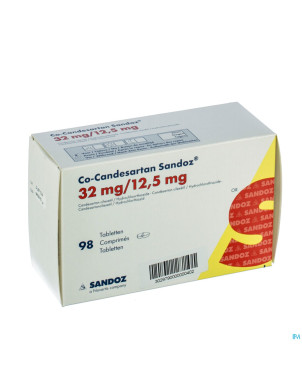 Co candesartan sandoz tabl 98 x 32 mg/12,5 mg