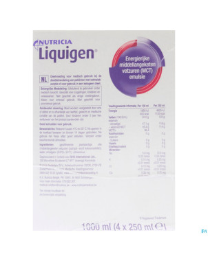 Liquigen fl plast 4x250ml rempl.1457191