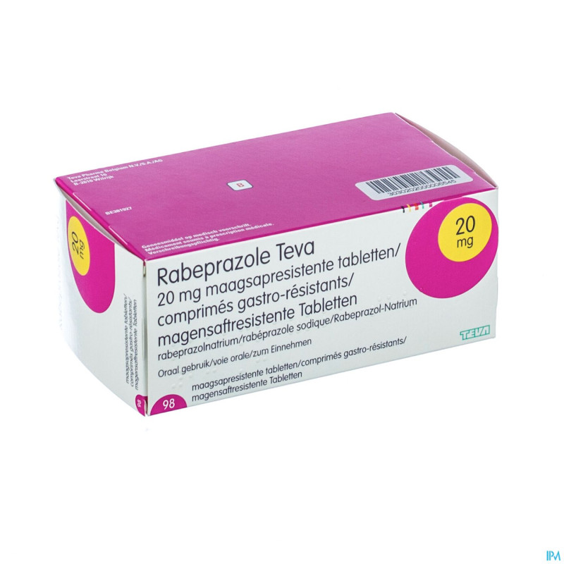 Rabeprazole 20mg teva tabl gastro resist 98x20mg