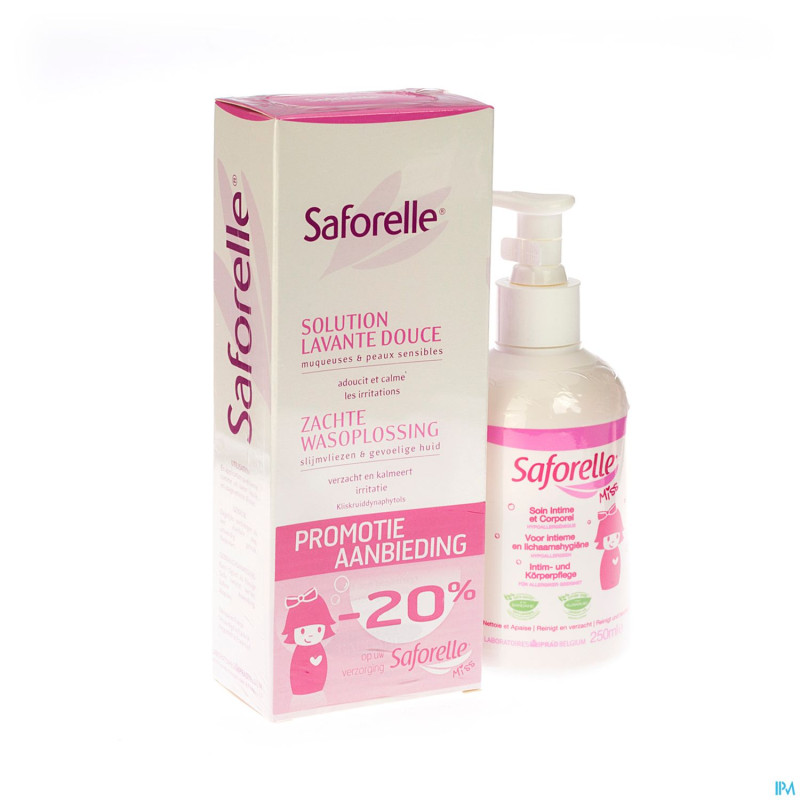 Saforelle soin lavant doux 250ml+safor.miss 250ml
