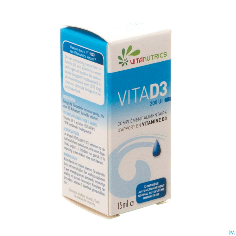 Vita d3 200ui vitanutrics  gutt 15ml