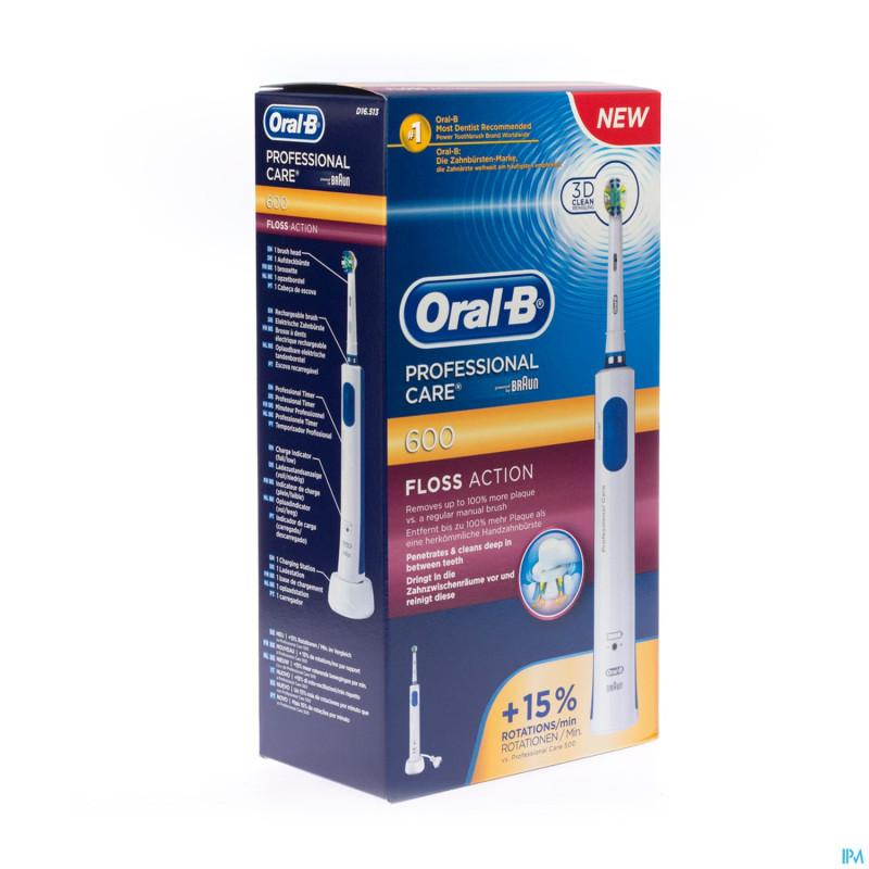 Oral b professional care 600 floss action