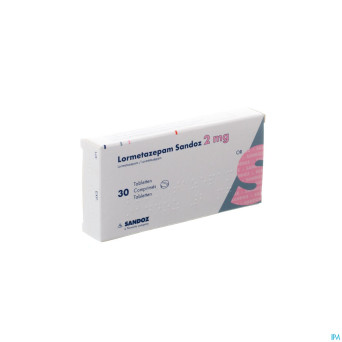 Lormetazepam sandoz comp 30 x 2 mg