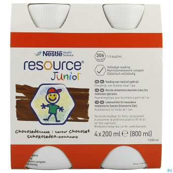 Resource junior chocolat 4x200ml