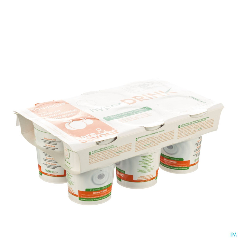 Hyperdrink abricot s/lactose    pot 6x200ml