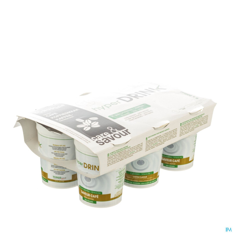 Hyperdrink cafe s/lactose fibres    pot 6x200ml