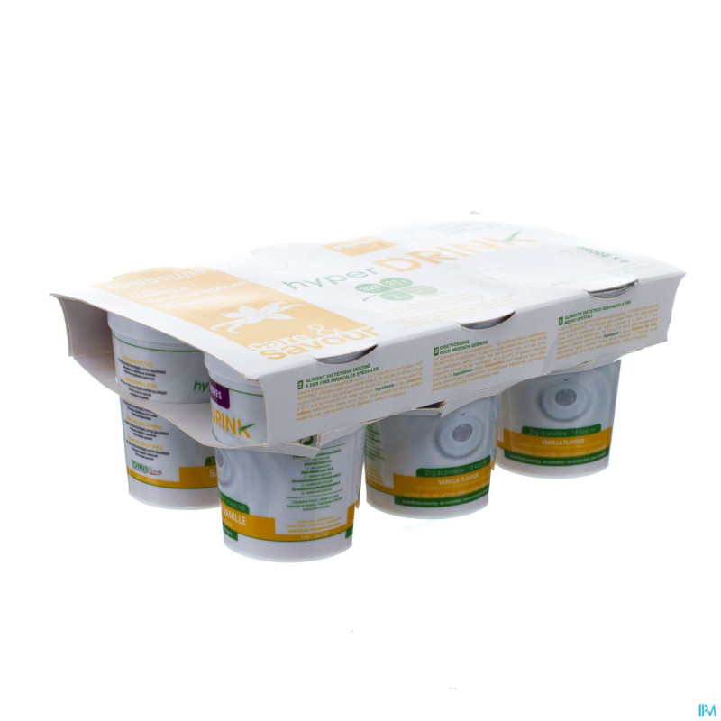 Hyperdrink vanille s/lactose fibres    pot 6x200ml