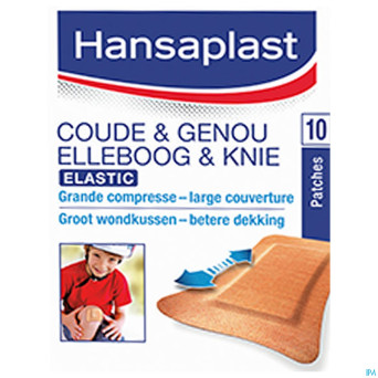 Hansaplast elastic coude&genou patch 10