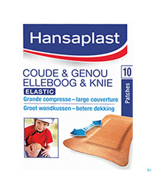 Hansaplast elastic coude&genou patch 10