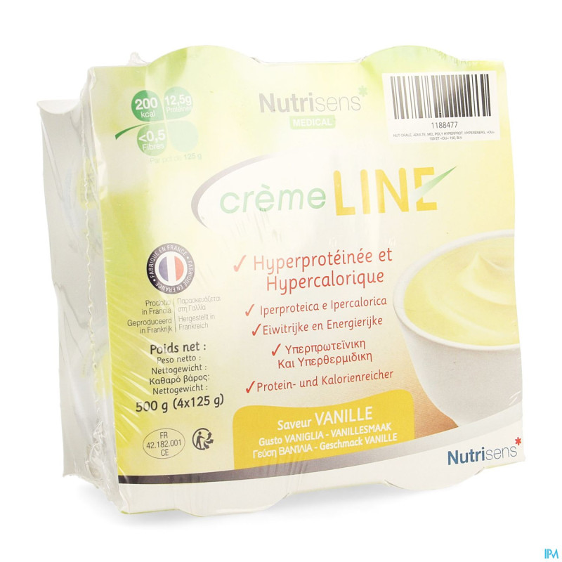 Cremeline+ vanille s/lactose    4x125g
