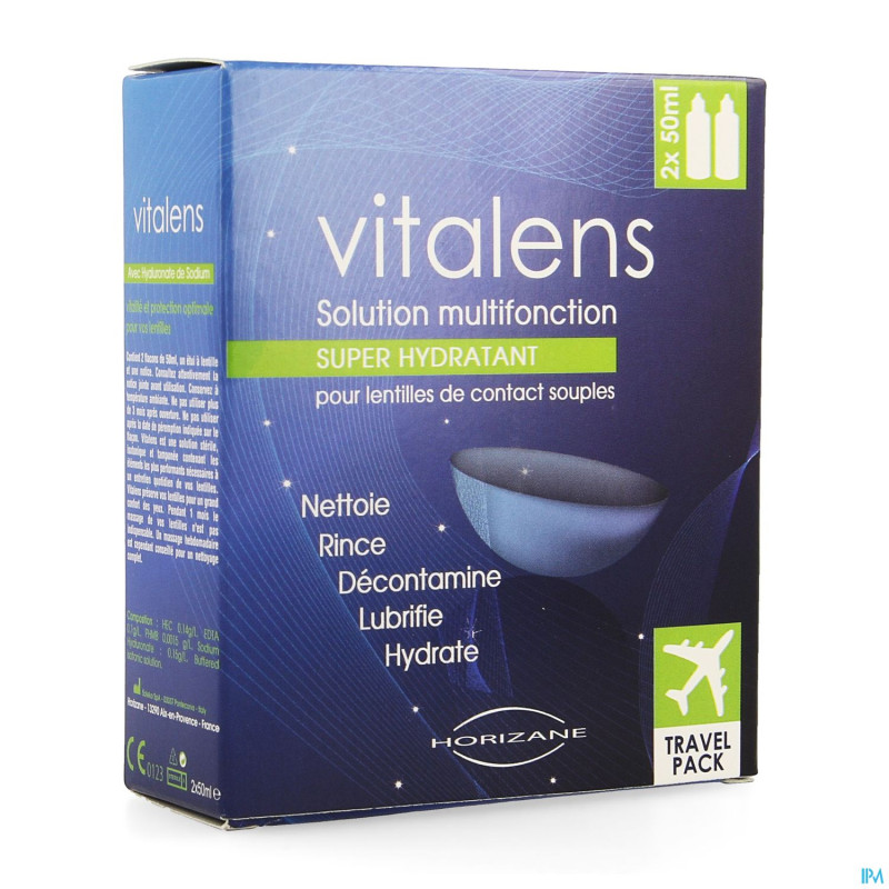 Vitalens travelpack sol lentilles 2x50ml