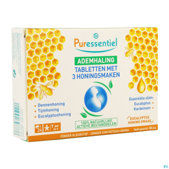 Puressentiel respiratoire pastilles 3 miels    24