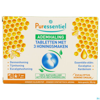 Puressentiel respiratoire pastilles 3 miels    24