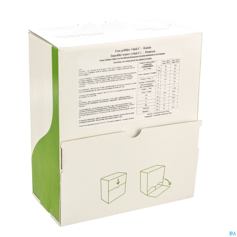 Eau gelifiee vital c raisin    12x125ml