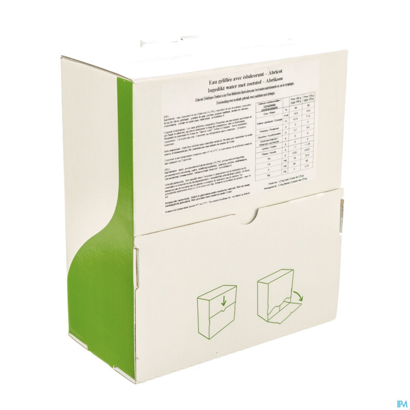 Eau gelifiee instant edulcore abricot    10x25g
