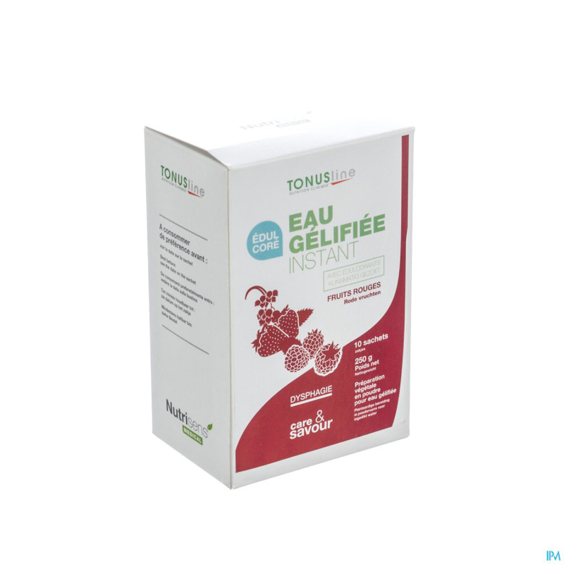 Eau gelifiee instant edulcore fruit rouges  10x25g
