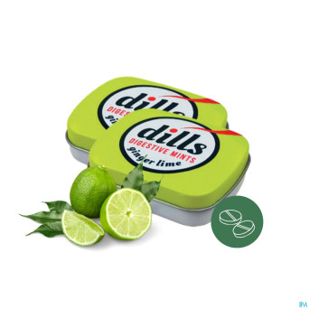Dills ginger & lime mints s/sucre 15g