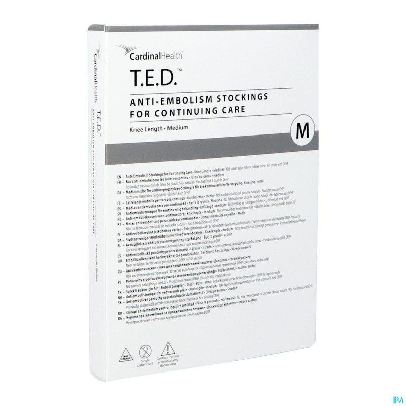 Rest.e.d. cont care knee stocking  m regul   beige