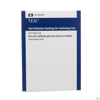 Rest.e.d. cont care knee stocking  l regul   beige